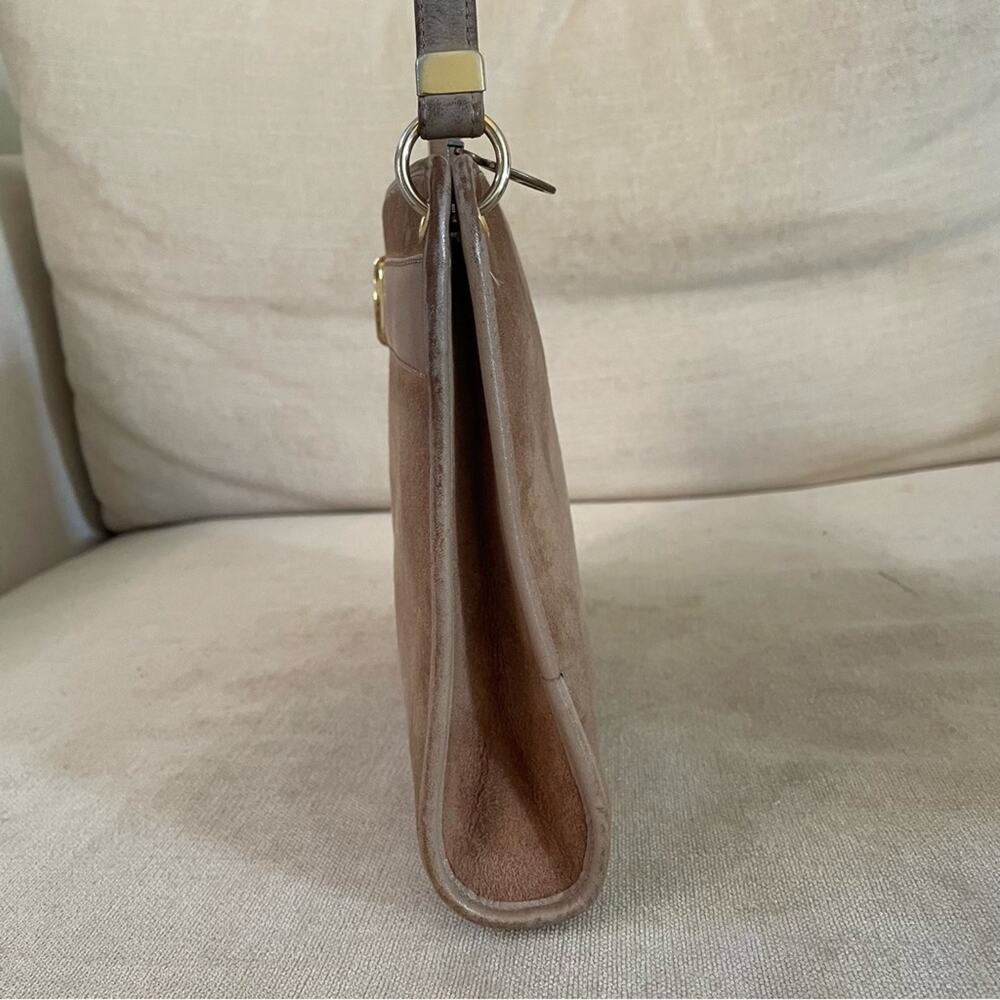 DIOR Christian Dior Taupe / Light Brown Suede Leather Shoulder Bag - Picture 8 of 16